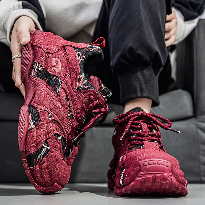 Gepolsterte Plateau-Freizeitschuhe für Herren mit Schnürung 5