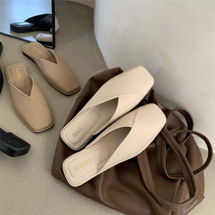Flache PU-Leder-Schuhe für Damen mit eckiger Spitze zum Hineinschlüpfen detail 8