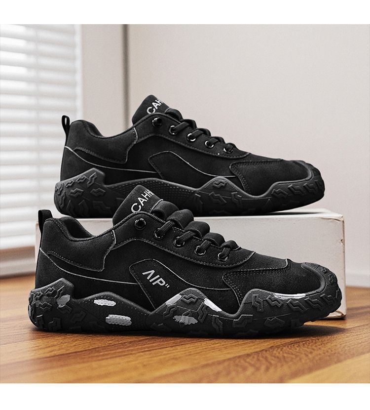 Rutschfeste Herren-Freizeitschuhe mit Schnürung für draußen detail 10