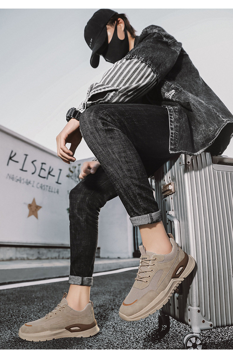Men's Breathable Mesh Cushioned Lace-Up Casual Sneakers detail 2