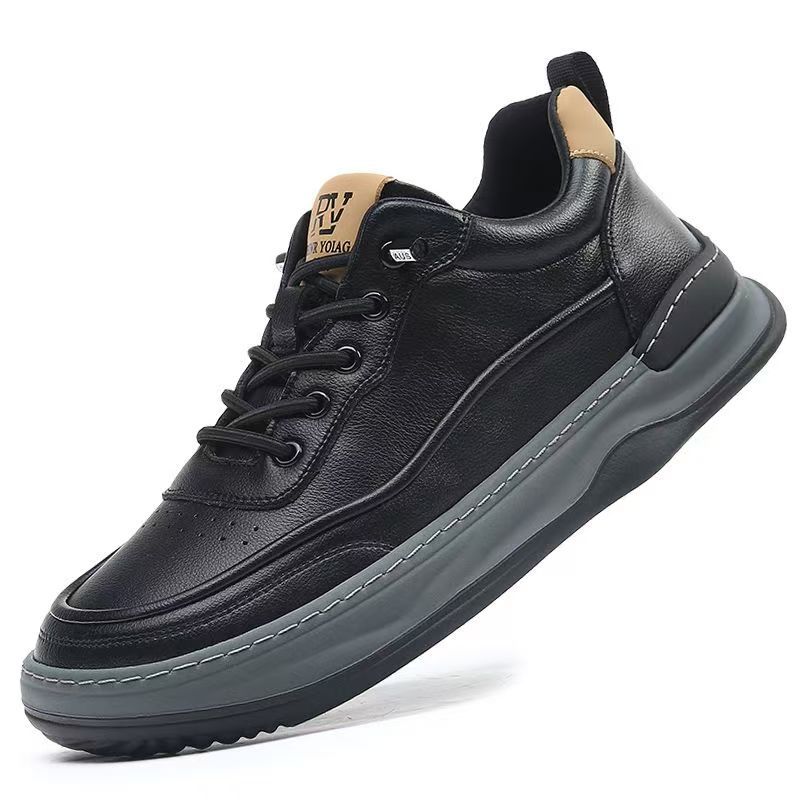 Scarpe casual da uomo traspiranti in pelle PU con lacci 5