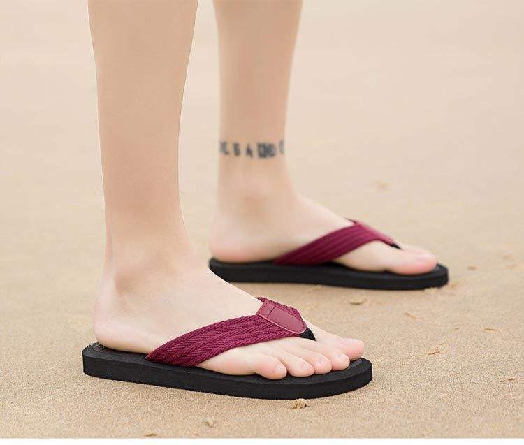 Men's Lightweight Braided Strap Beach Flip-Flops detail 11