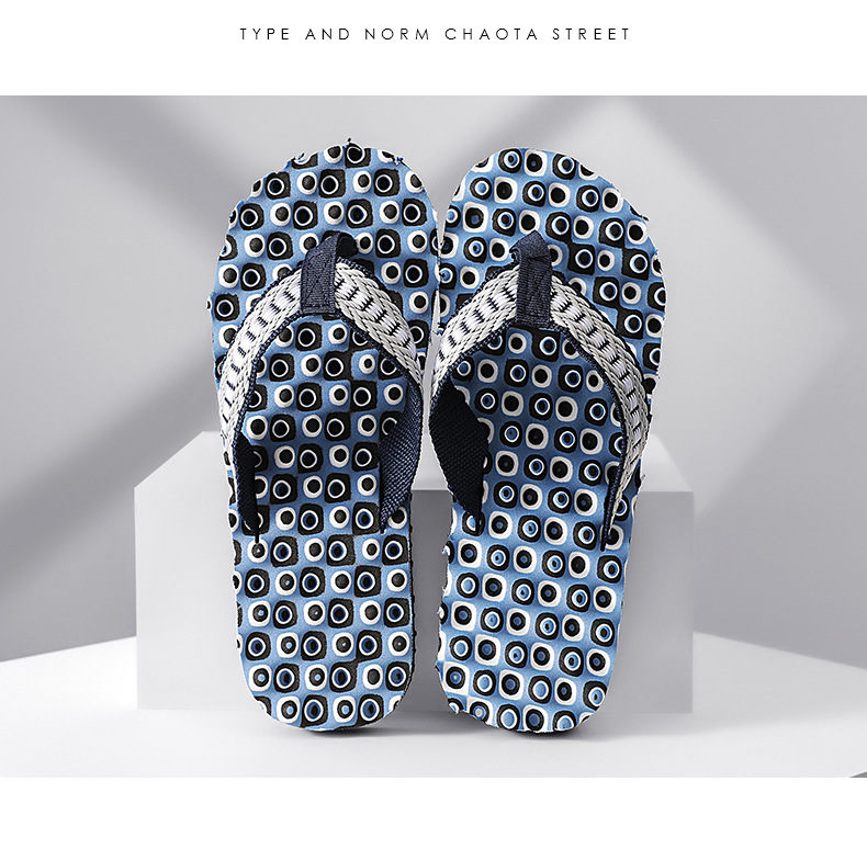 Men's Lightweight Linen Graphic Flip-Flops detail 10