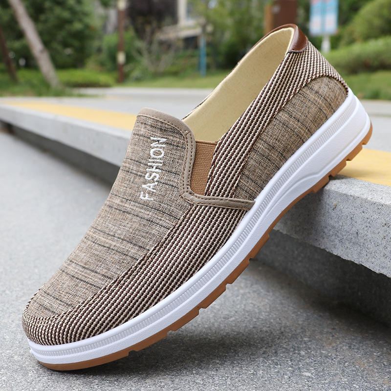 Atmungsaktive Canvas-Slip-On-Freizeitschuhe für Herren detail 4