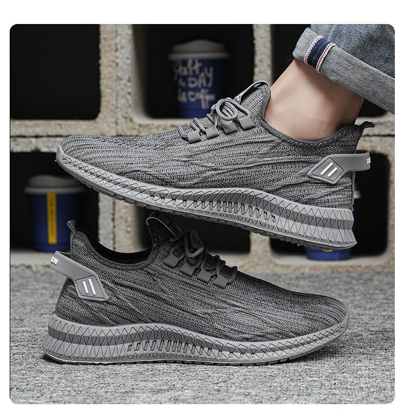 Men's Breathable Knit Lightweight Running Shoes detail 6