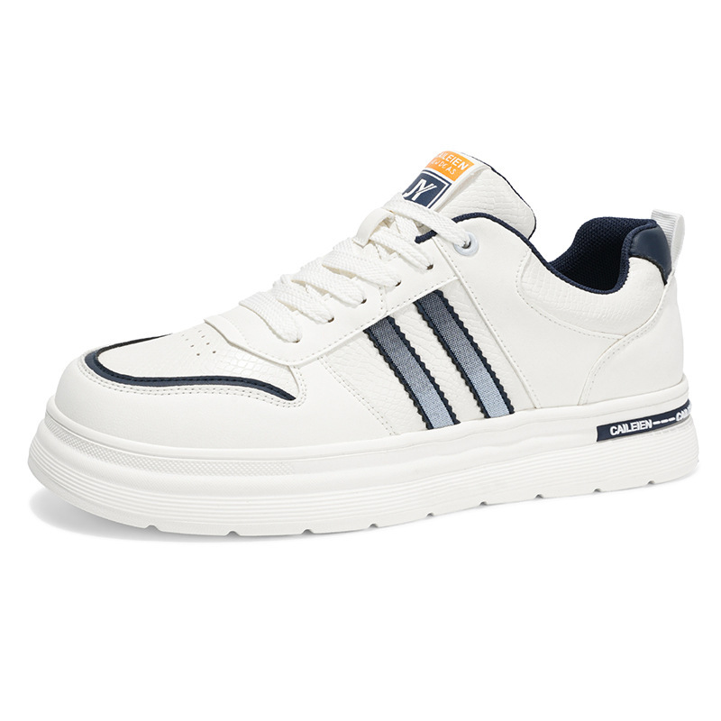 Scarpe casual stringate da uomo con plateau in pelle PU 6
