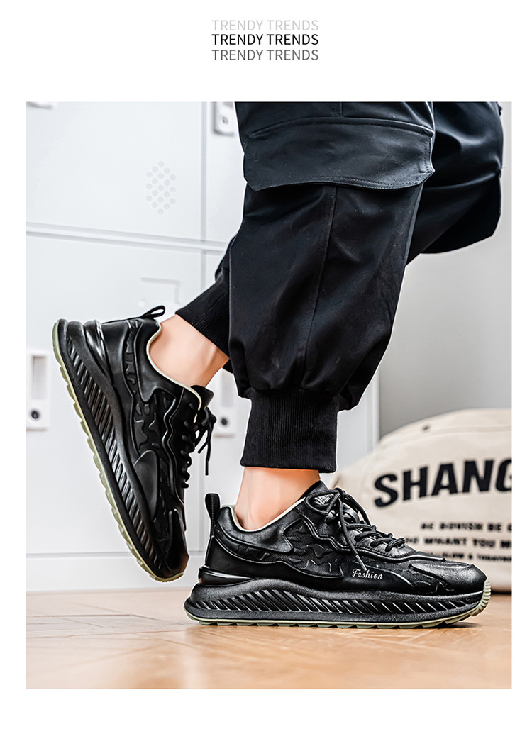 Chaussures casual pour homme à plateforme et lacets avec amorti detail 12