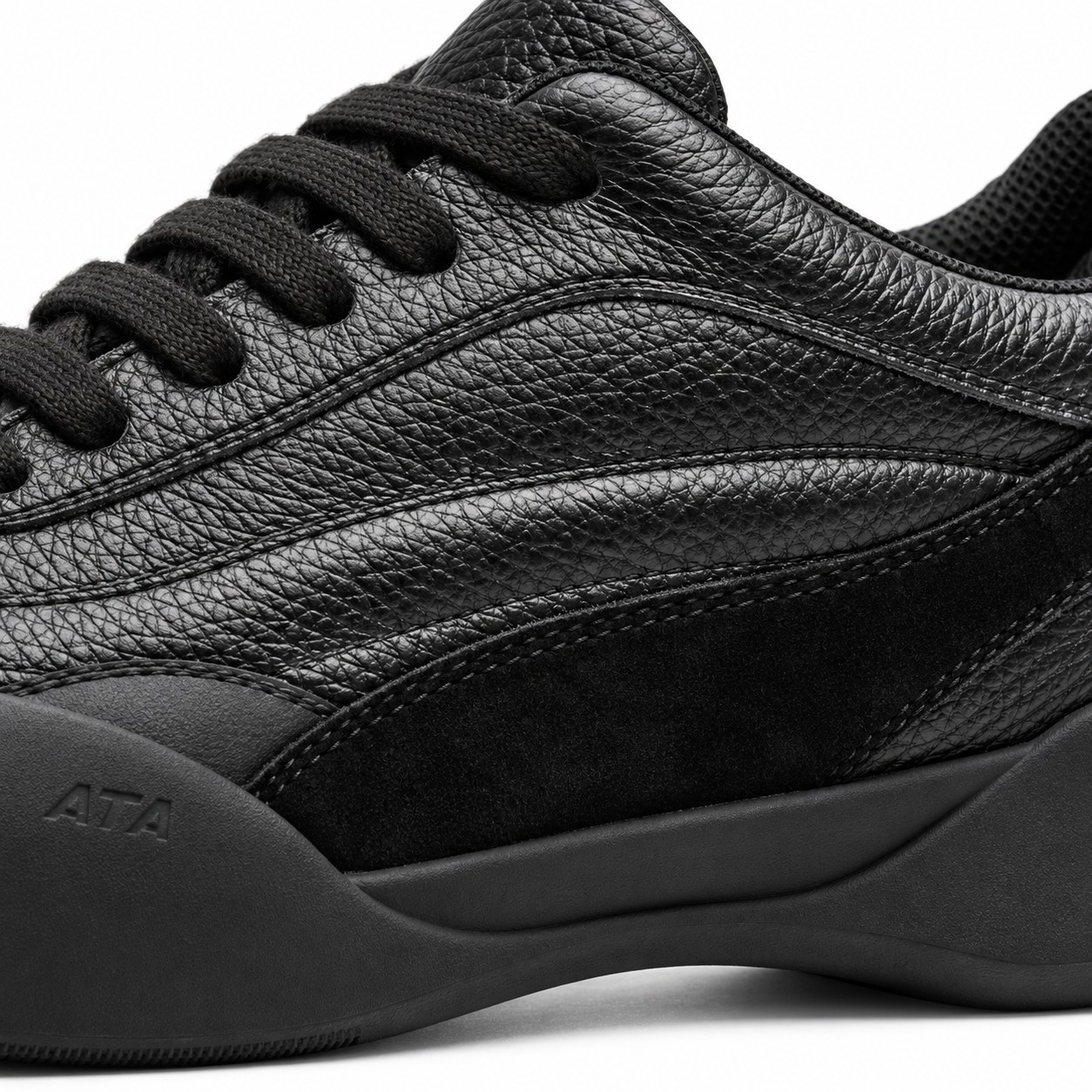Unisex Full-Grain Leather Rubber Toe-Cap Lace-Up Casual Shoes 8