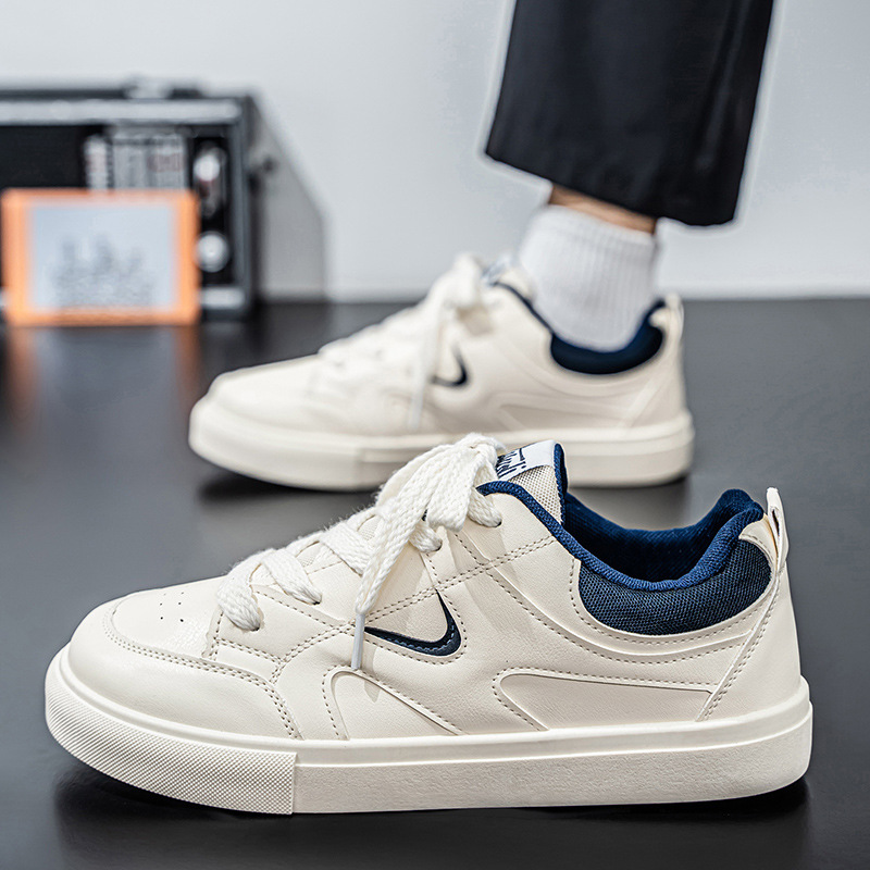 Men's Lace-Up PU Leather Casual Skate Shoes 5