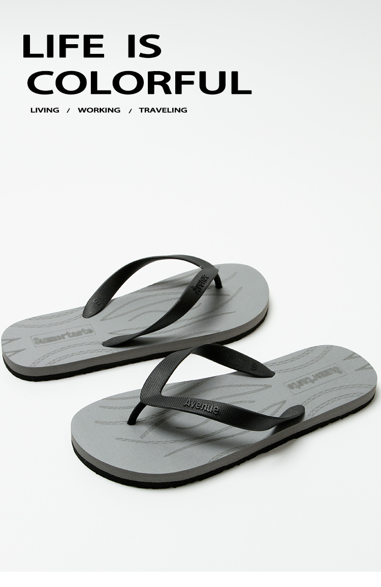 Unisex Lightweight Waterproof Slip-On Flat Flip-Flops detail 1