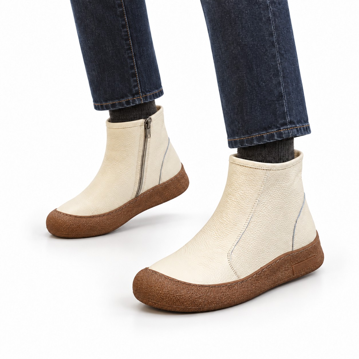 Women's Full-Grain Leather Side-Zip Ankle Boots 1