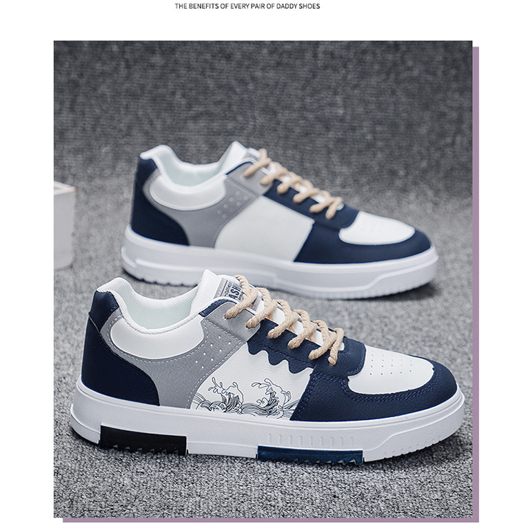 Skateschoenen voor heren met grafische print en vetersluiting detail 10