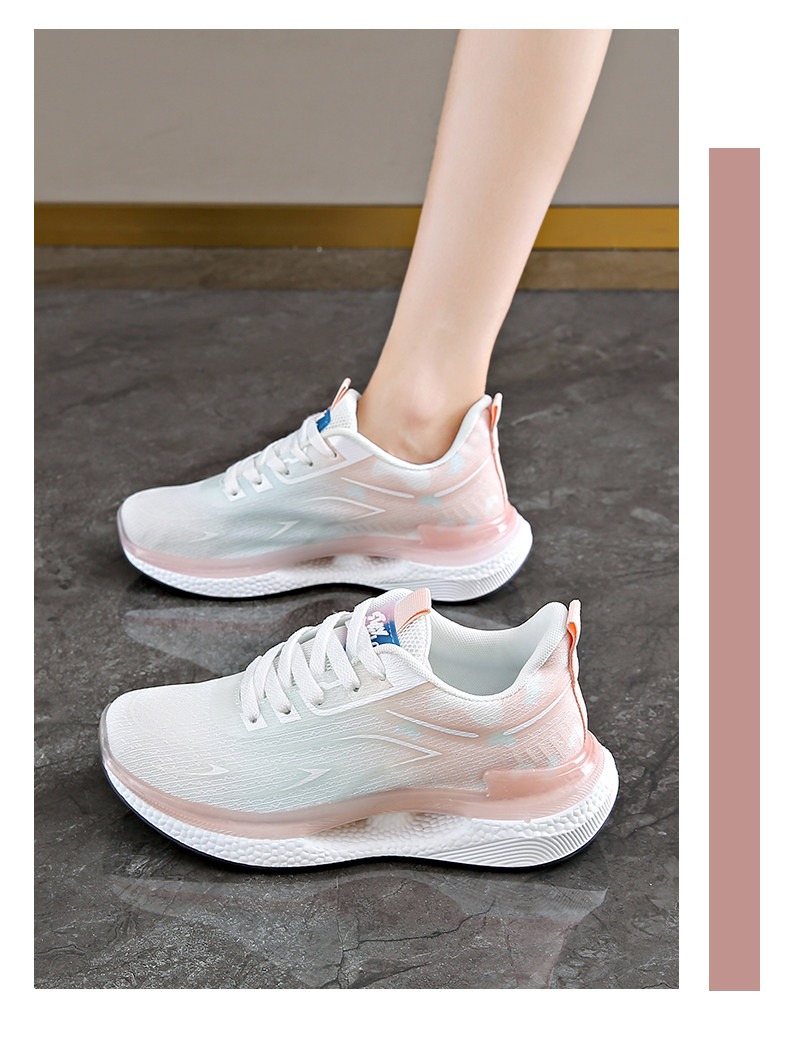 Atmungsaktive, gedämpfte Damen-Laufschuhe mit Schnürung detail 6