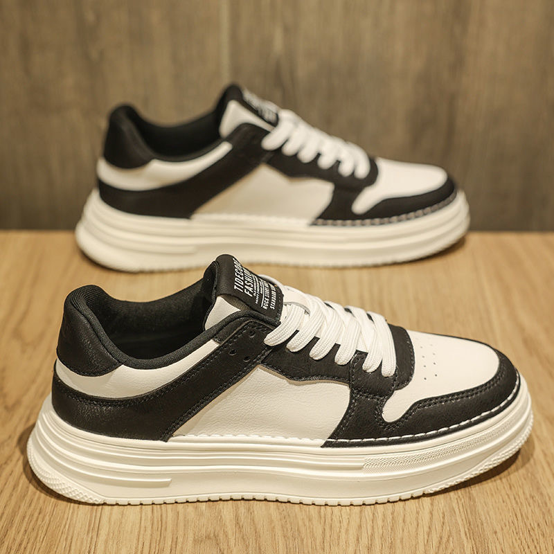 Baskets à plateforme à lacets en cuir PU pour hommes 3