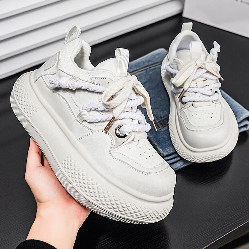 Men's Platform Chunky Cushioned Lace-Up Casual Shoes detail 20