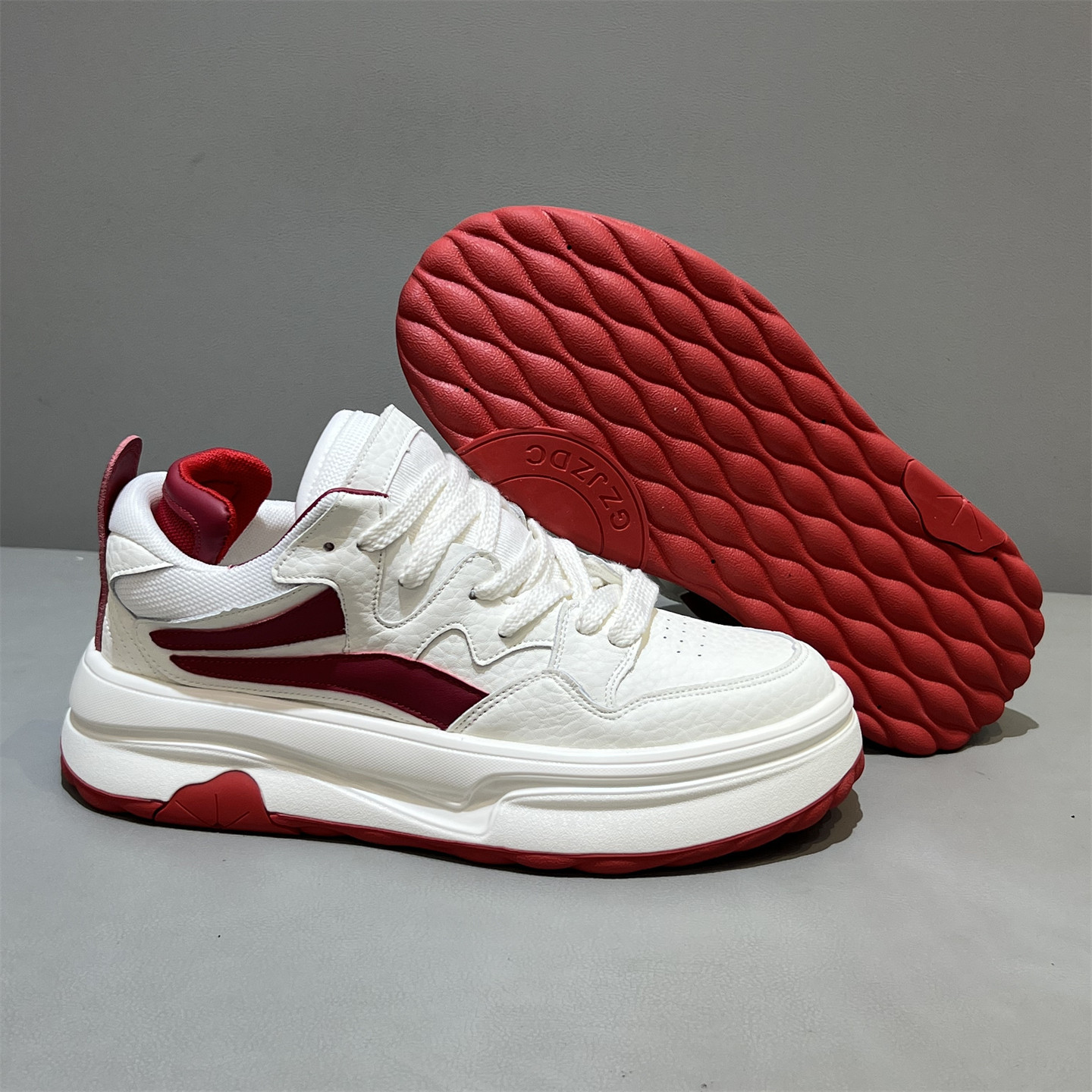 Baskets casual unisexes à plateforme et lacets detail 9