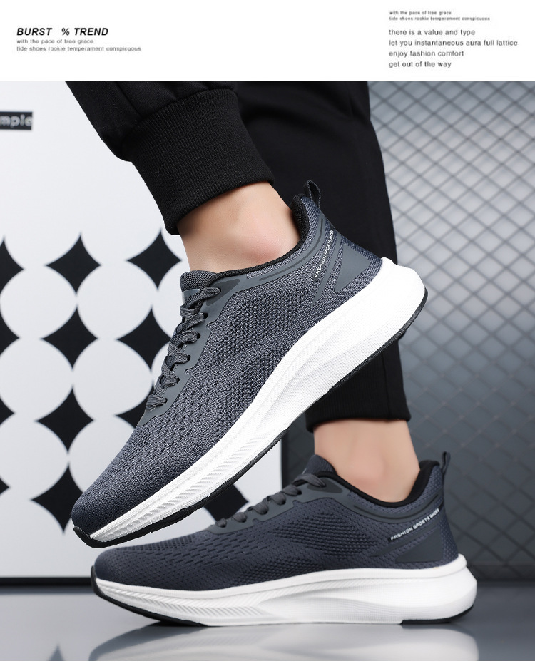 Lichte en ademende mesh hardloopschoenen voor heren detail 8