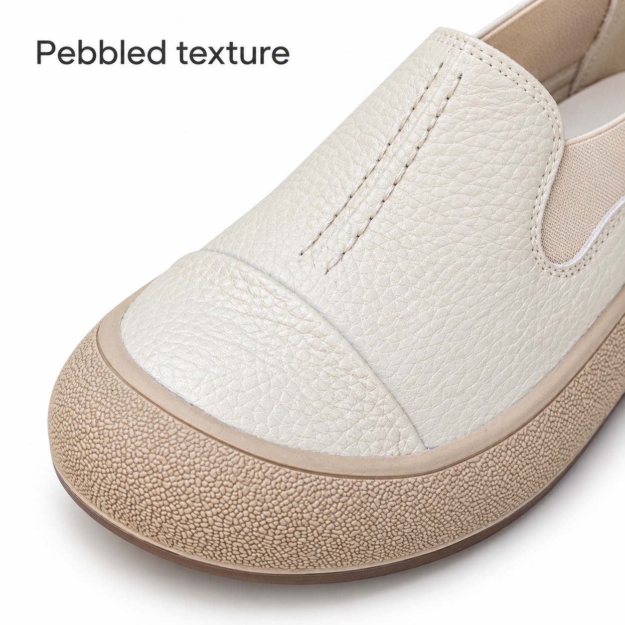 Women's Full-Grain Leather Wide Toe Box Slip-On Casual Shoes detail 1