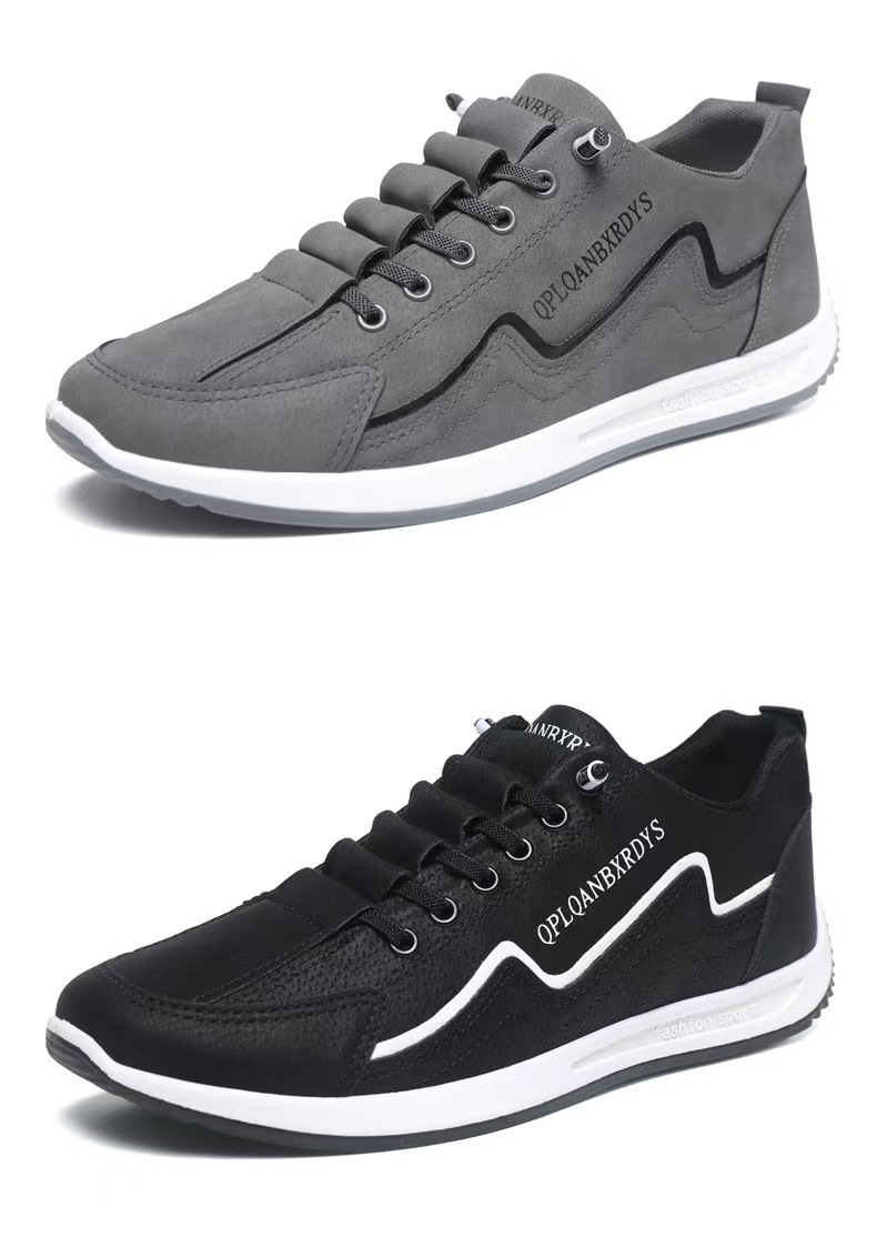 Scarpe casual da uomo stringate in ecopelle PU detail 13