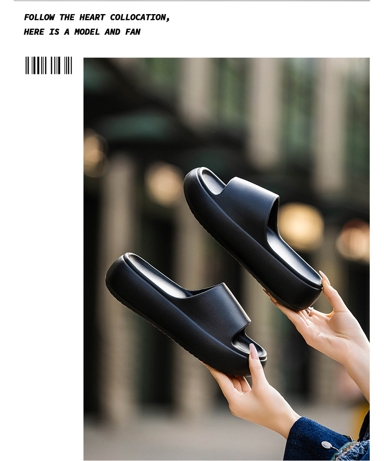 Unisex Thick Platform EVA Cushioned Open-Toe Slippers detail 5