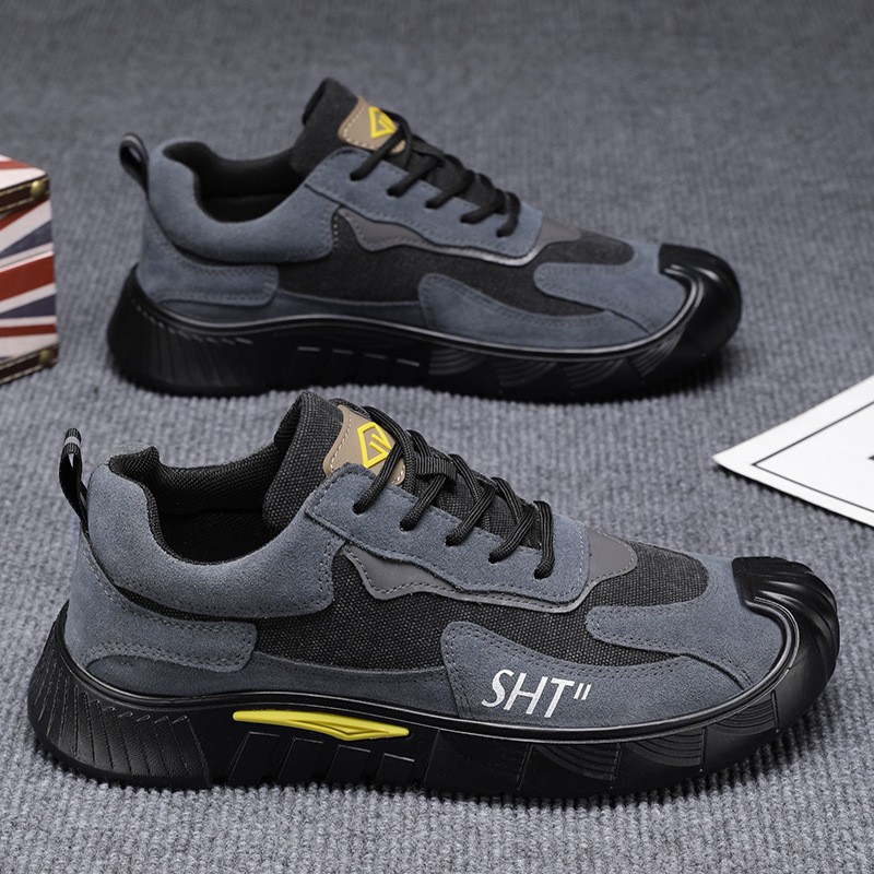 Chaussures casual pour hommes respirantes à lacets style color-block 2
