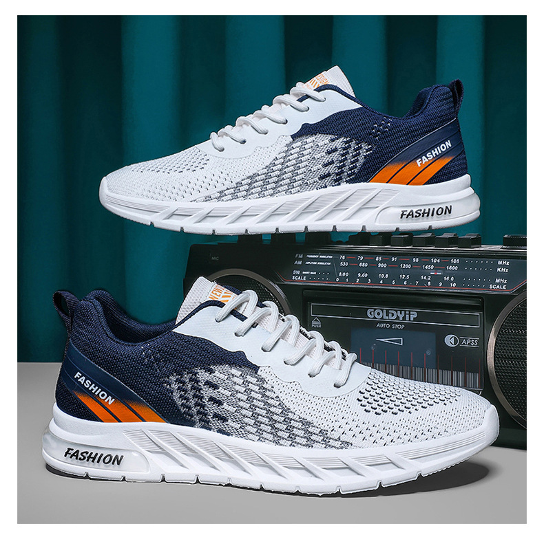 Men's Breathable Mesh Lace-Up Running Shoes detail 19
