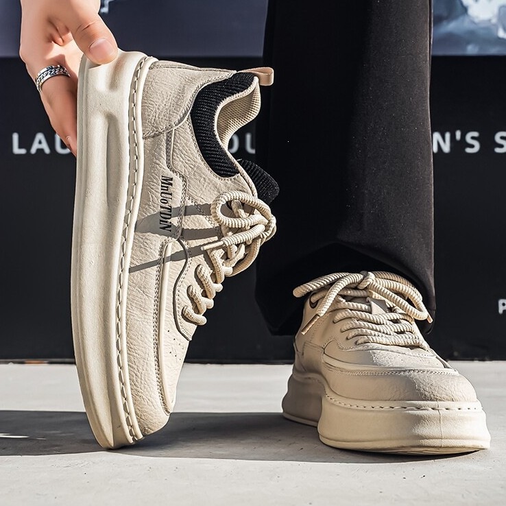 Men's Lace-Up Platform Casual Shoes 5