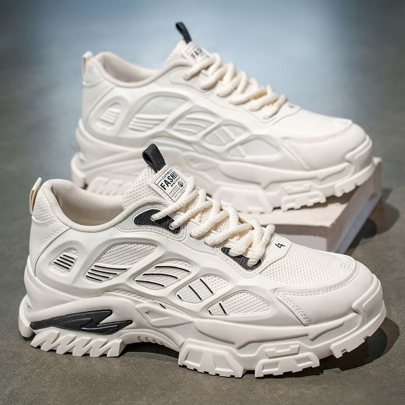 Atmungsaktive Herren-Freizeitschuhe mit Plateausohle und Schnürung 4