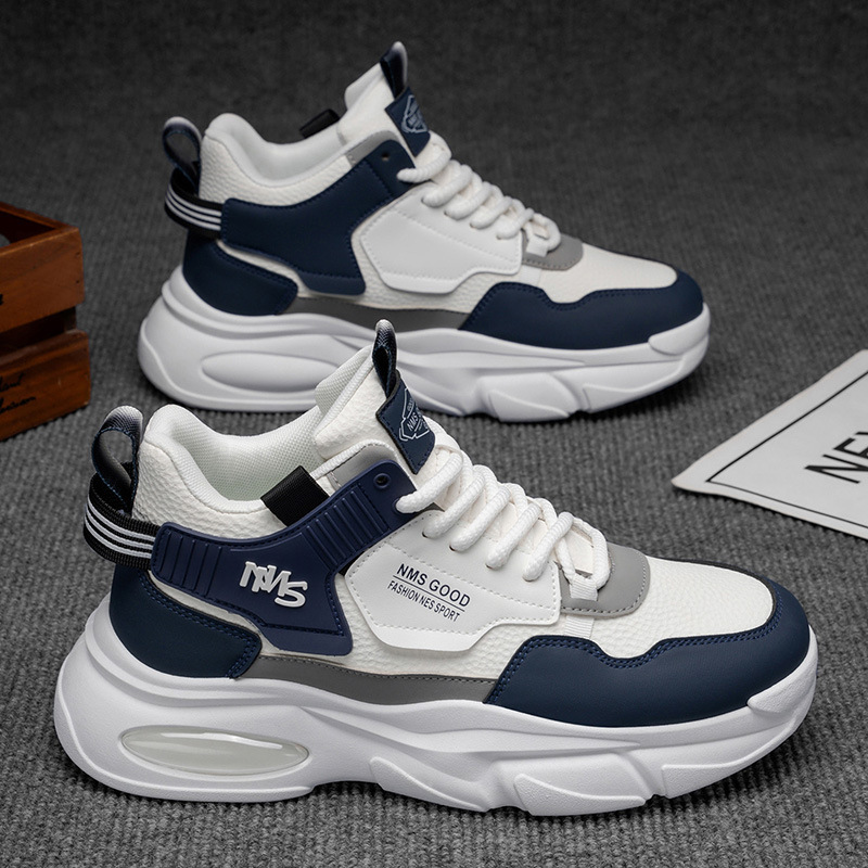 Sneakers stringate da uomo con plateau e suola ammortizzata 5