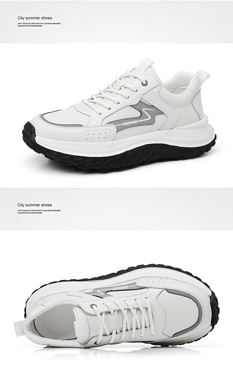 Sneakers casual da uomo stringate, traspiranti e ammortizzate detail 8