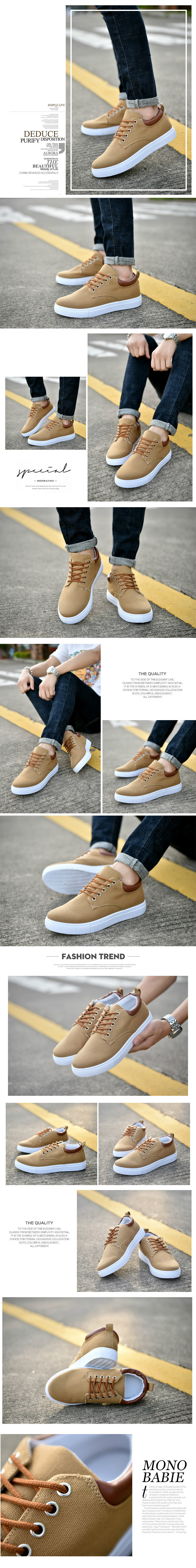 Scarpe casual stringate da uomo in tela traspirante detail 3