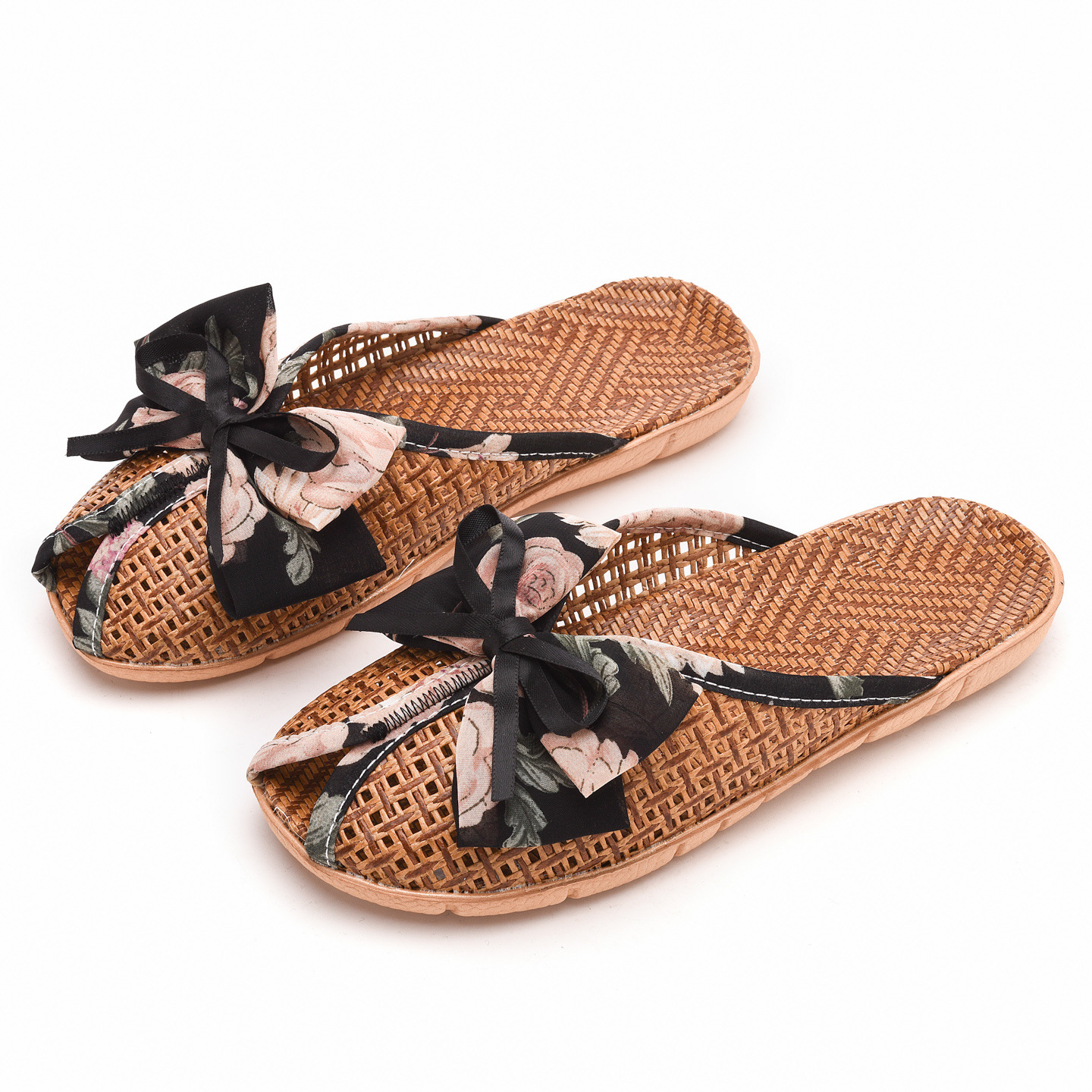 Pantofole aperte traspiranti floreali da donna 6