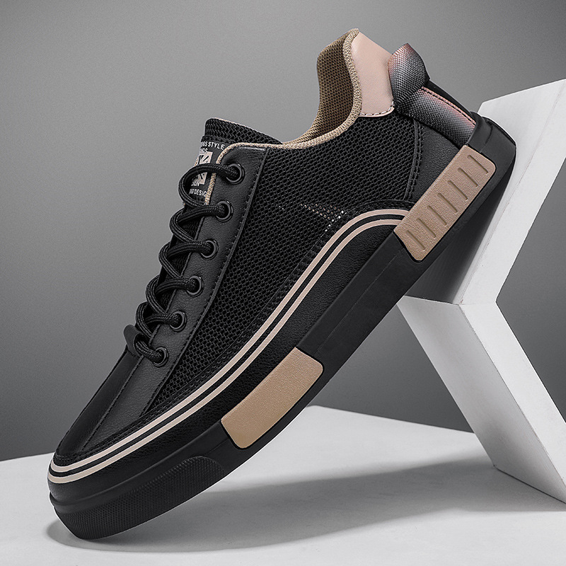 Men's Breathable Colorblock Lace-Up Casual Shoes 4
