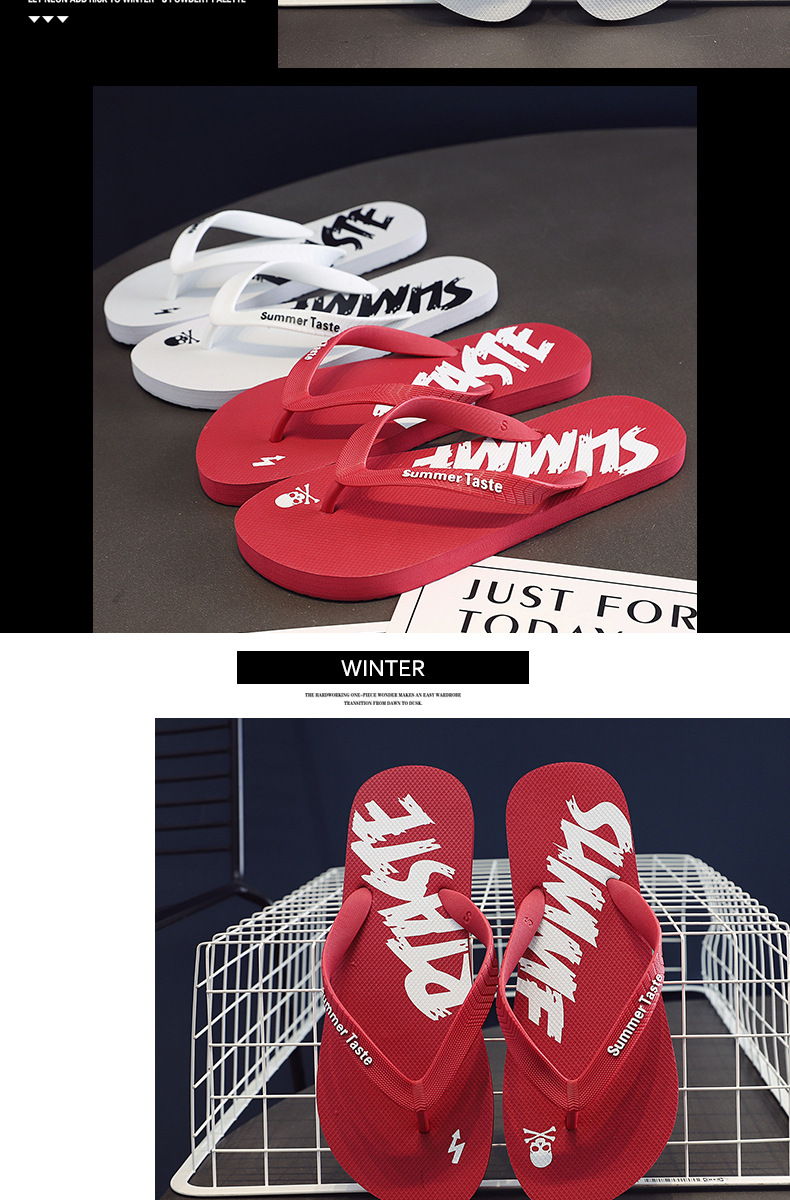 Men's Lightweight Quick-Dry Graphic Print Flip-Flops detail 1