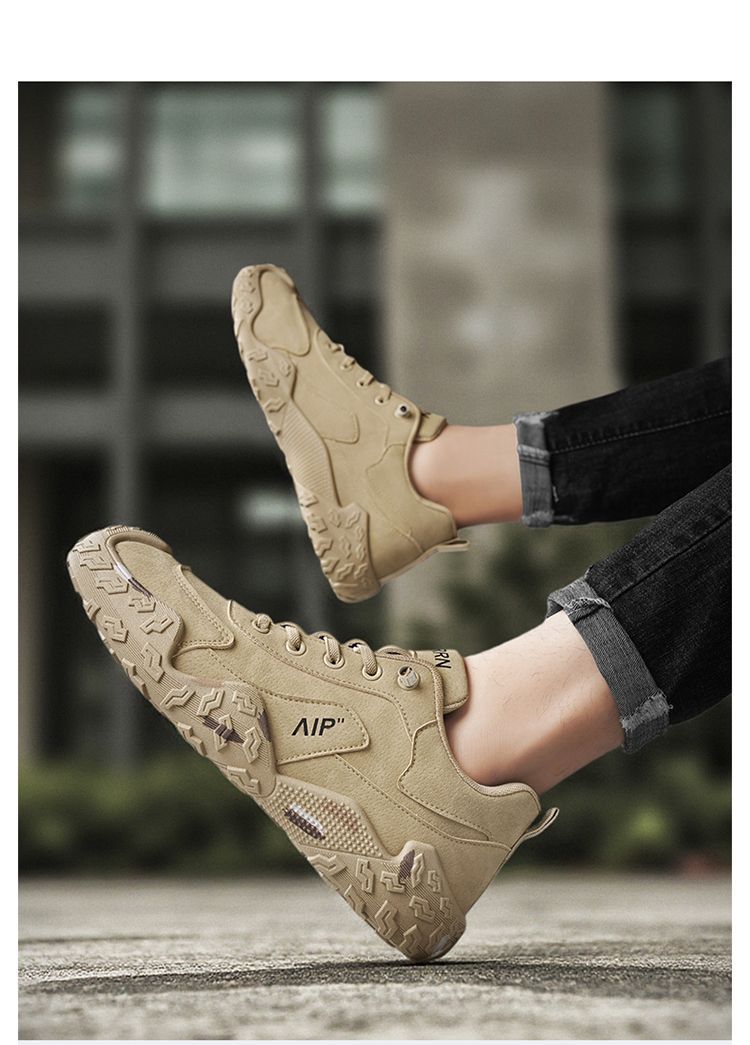 Rutschfeste Herren-Freizeitschuhe mit Schnürung für draußen detail 2