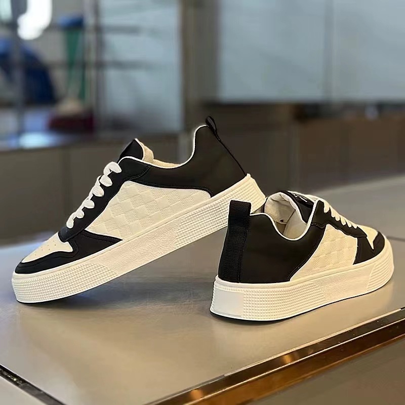 Unisex Lace-Up PU Leather Casual Sneakers detail 4