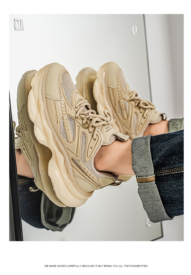 Chunky Dames Sneakers met Ademend Mesh en Plateauzool detail 9