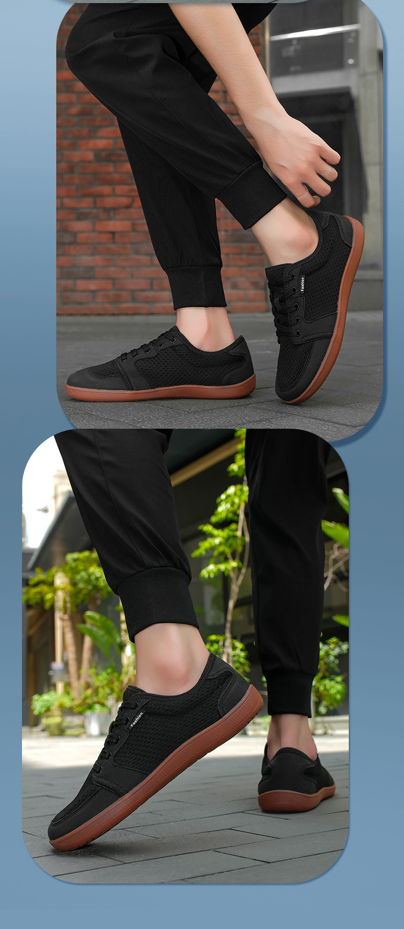 Atmungsaktive, leichte Freizeitschuhe für Herren mit Schnürung detail 5