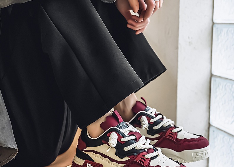 Sneakers casual unisex stringate con plateau ammortizzato colorblock detail 18