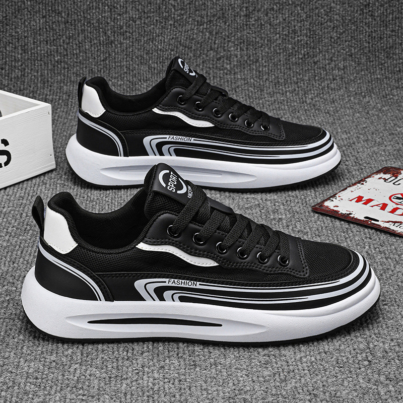 Sneakers casual da uomo traspiranti in mesh con lacci 2