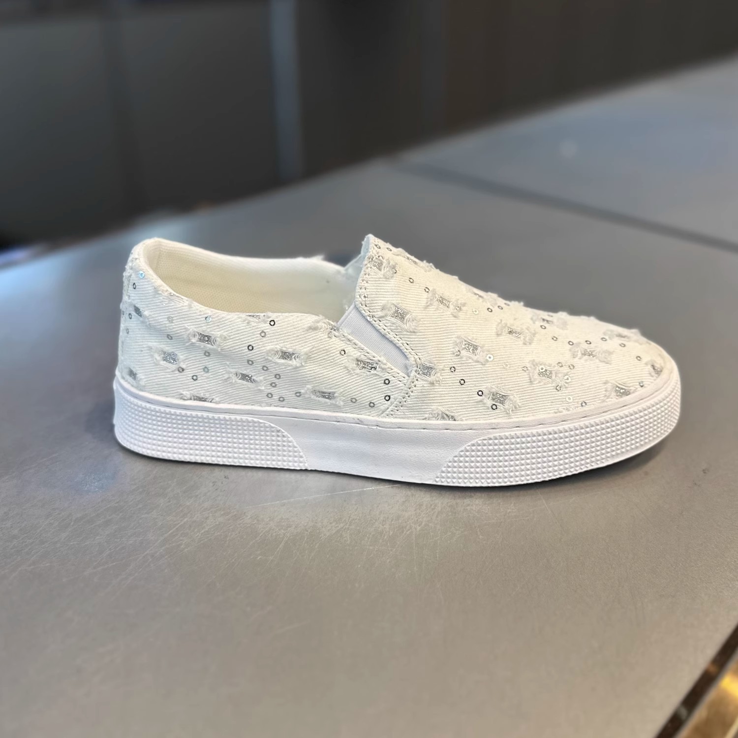 Ademende canvas slip-on casual schoenen voor dames detail 5