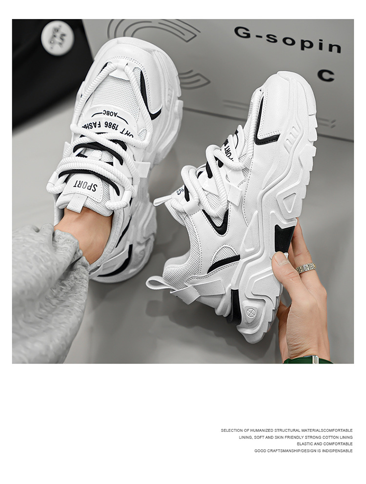Atmungsaktive Chunky Plateau-Sneaker aus Mesh für Herren detail 19