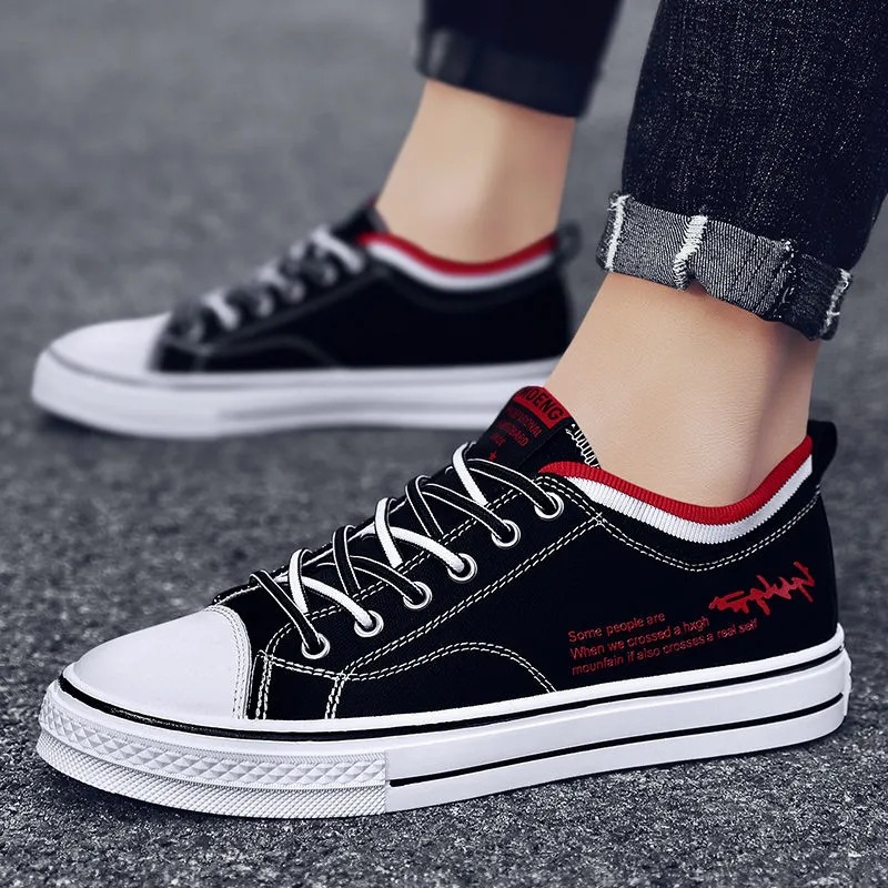 Men's Breathable Canvas Lace-Up Casual Shoes 3