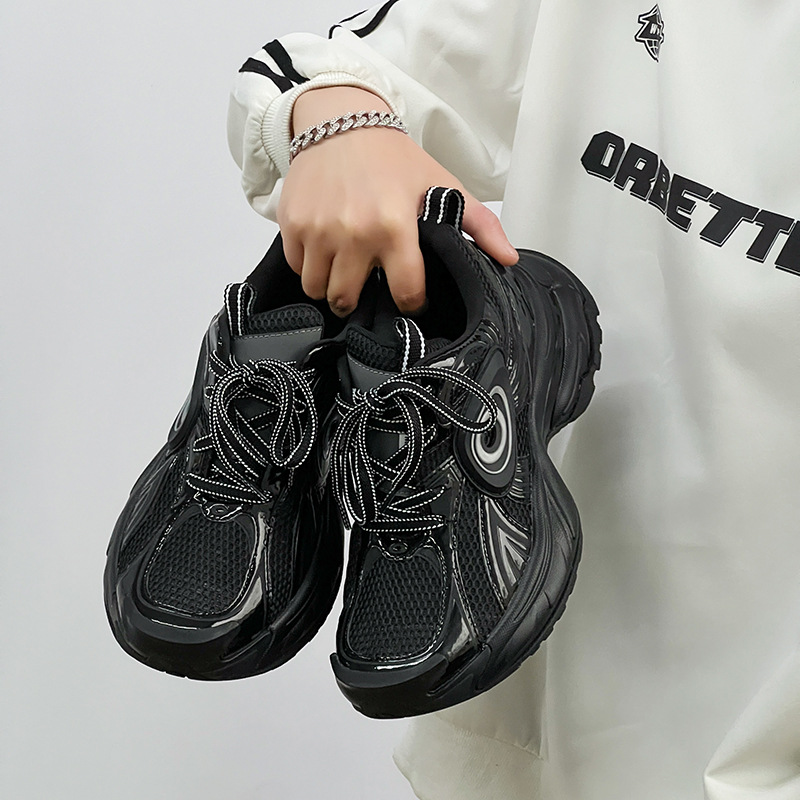 Unisex ademende platform sneakers met demping detail 19