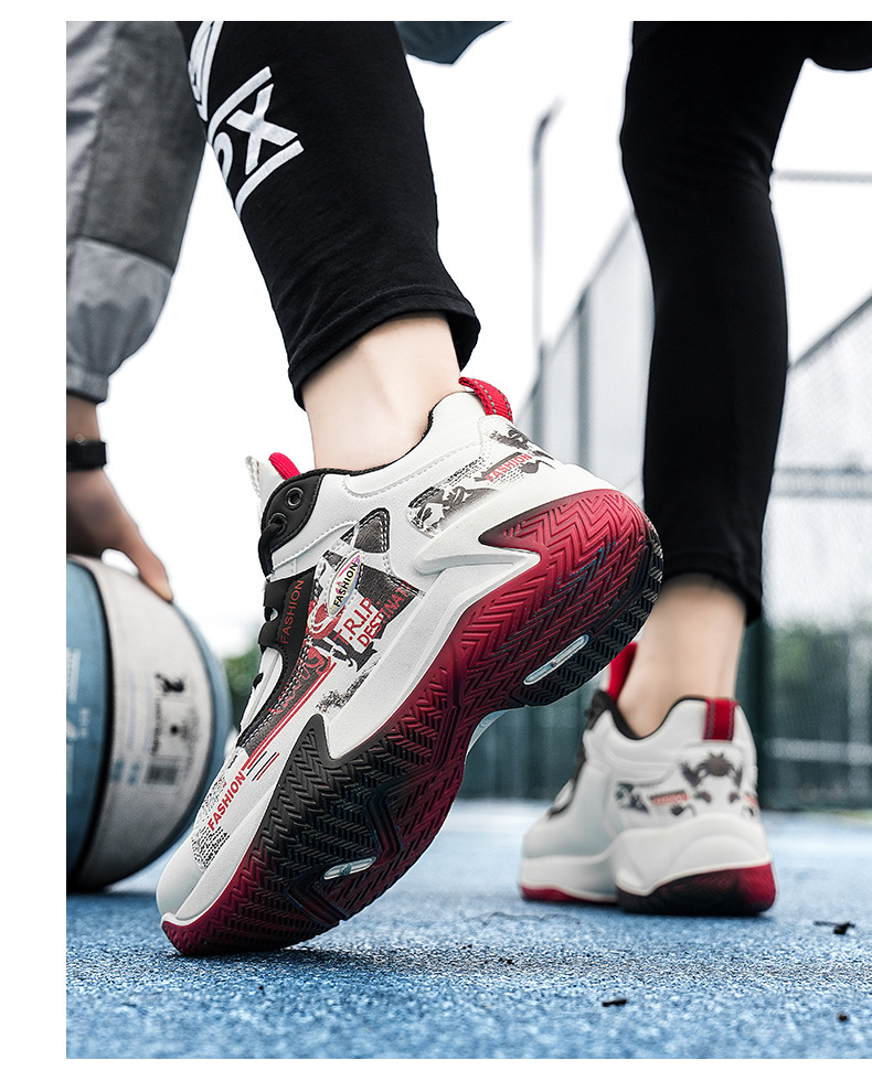 Gedämpfte rutschfeste Herren-Sneaker mit Grafikprint detail 6
