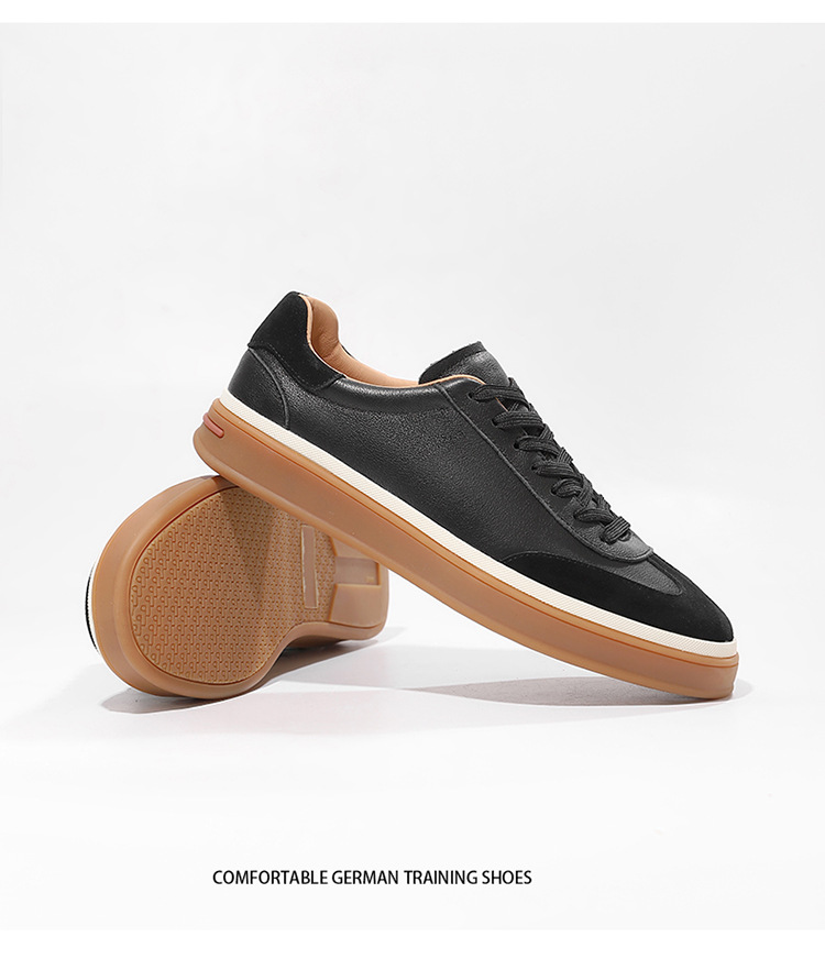Men's Vintage Leather Lace-Up Casual Shoes detail 14