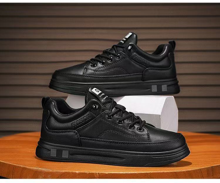Scarpe casual da uomo in pelle PU stringate con suola ammortizzata detail 3