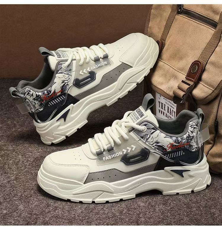 Baskets casual à lacets et blocs de couleurs pour homme detail 9