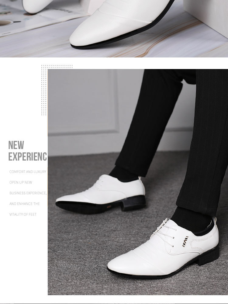 Nette veterschoenen met spitse neus voor heren detail 12