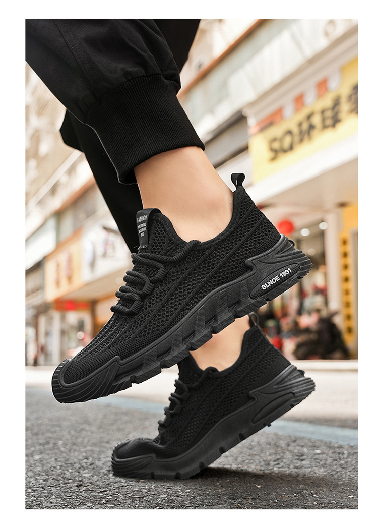 Chaussures casual pour homme en mesh respirant à semelle plateforme detail 4